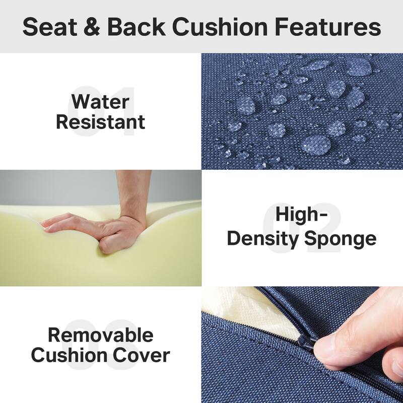 Ivora 24" W x 24" D x 6" T Water & Fade Resistant Outdoor Lounge Chair Replacement Cushion Set