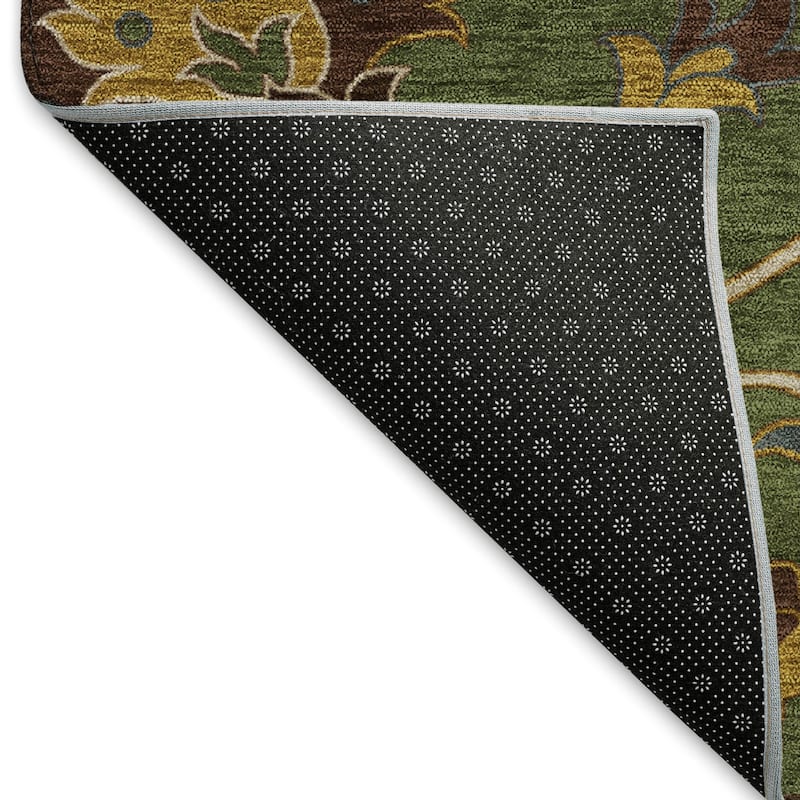 Machine Washable Indoor/ Outdoor Traditional Luna Chantille Rug