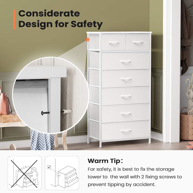 Pellebant 7-Drawer Storage Tower Organizer Chest Dresser