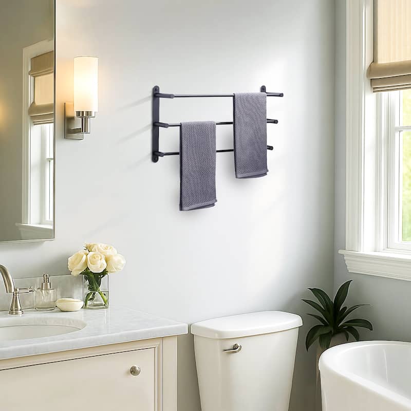 WOWOW Modern 3-Tier Wall Mounted Towel Rack