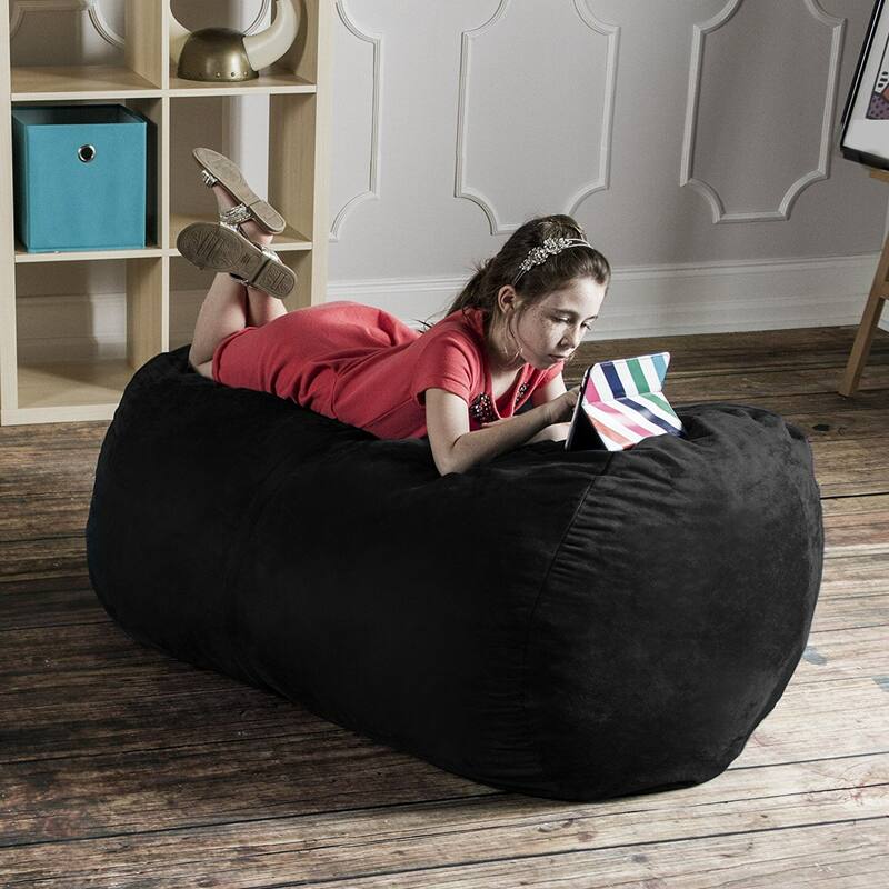 Rectangular Bean Bag Lounger - 4' - Black