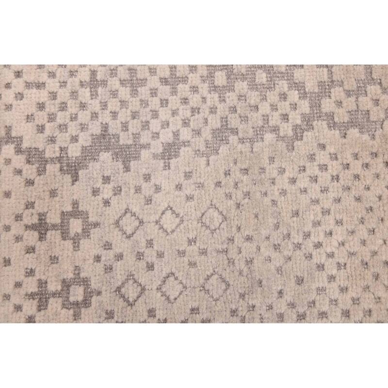 ECARPETGALLERY Hand-knotted Tangier Light Grey Wool Rug - 8'3 x 10'3