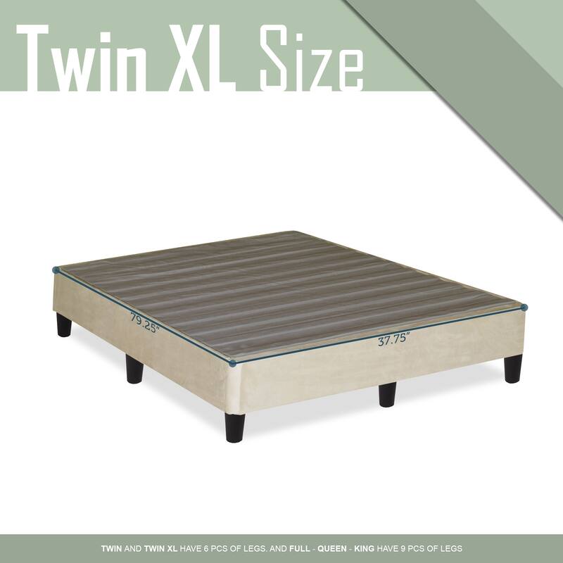 Onetan, 13” Platform Bed for Mattress with Leg, Beige