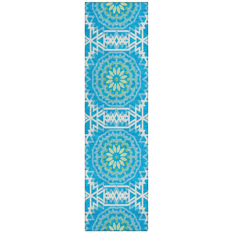 Machine Washable Indoor/ Outdoor Chantille Moroccan Boho Rug