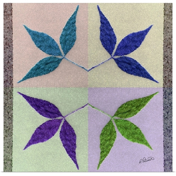 "Four Crystal Leaves" Poster Print