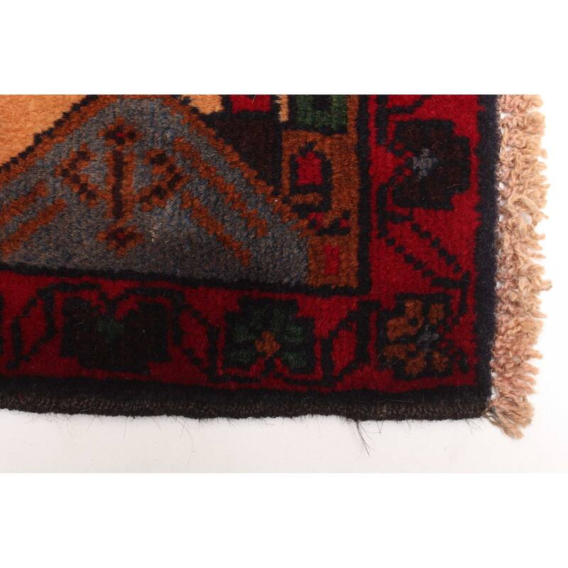 ECARPETGALLERY Hand-knotted Teimani Red Wool Rug - 3'7 x 6'3