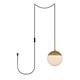 Option Brass and Frosted Shade