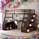 preview thumbnail 1 of 37, Twin Size Loft Bed With 7 Drawers,2 Shelves and Desk for Home