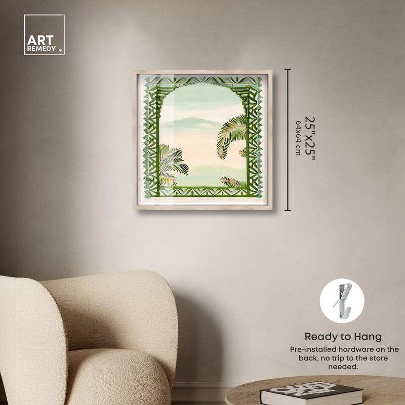 Palm View Vista Shadowbox by Art Remedy