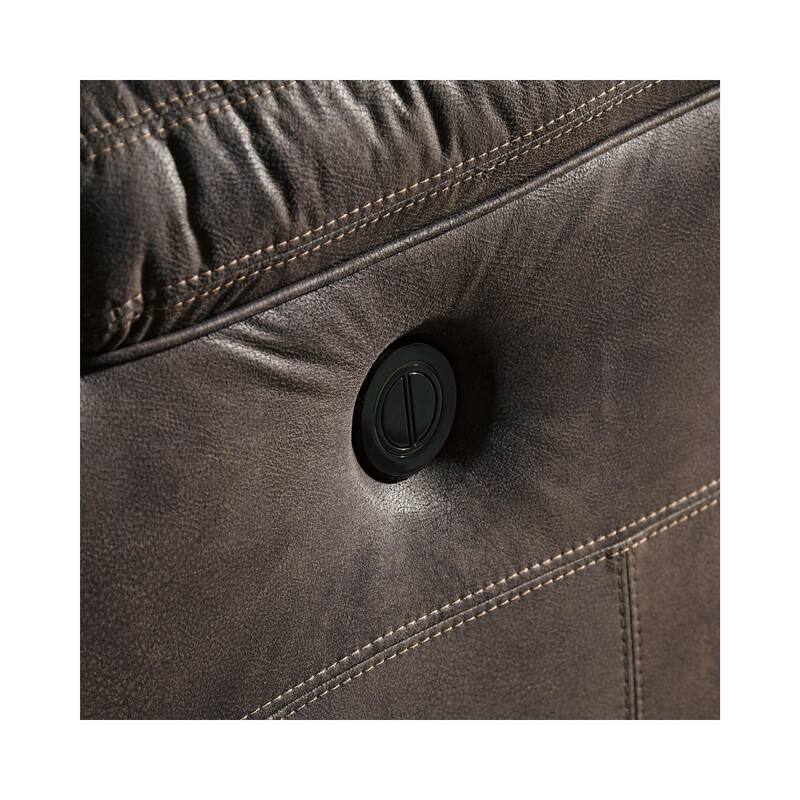 Signature Design by Ashley Boxberg Brown Reclining Loveseat with Console