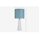 preview thumbnail 59 of 106, 16-in. Glass Lamp w/ Brushed Nickel Accents and Drum Shade
