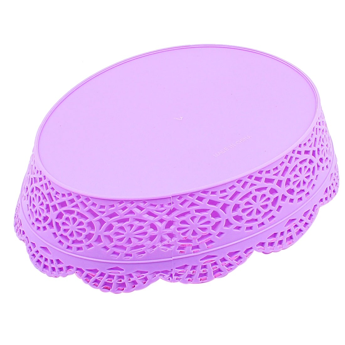 Shop Purple Plastic Hollow Out Design Flower Edge Decor Fruit