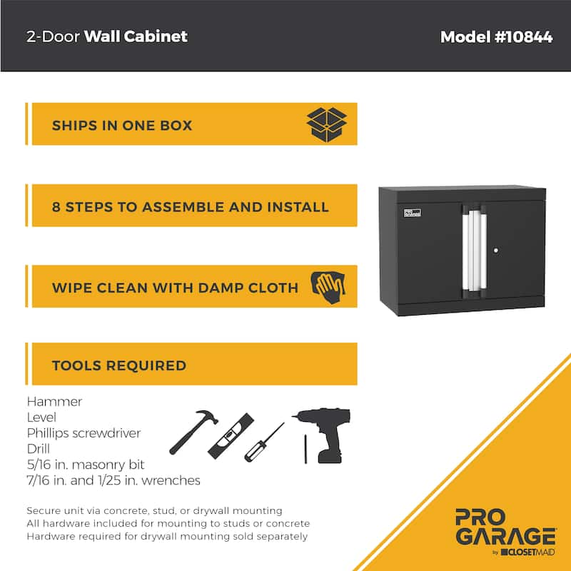 ClosetMaid ProGarage 2-Door Steel Wall Cabinet