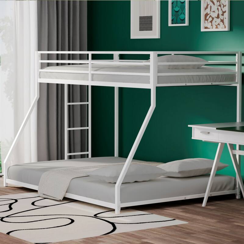Jones Modern Twin Over Full Metal Bunk Bed by Christopher Knight Home