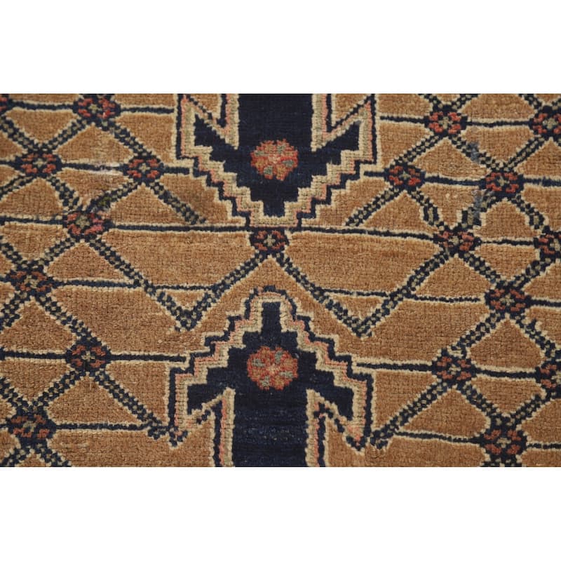 Koliaei Persian Vintage Runner Rug Hand-Knotted Wool Carpet - 3'5" x 12'5"