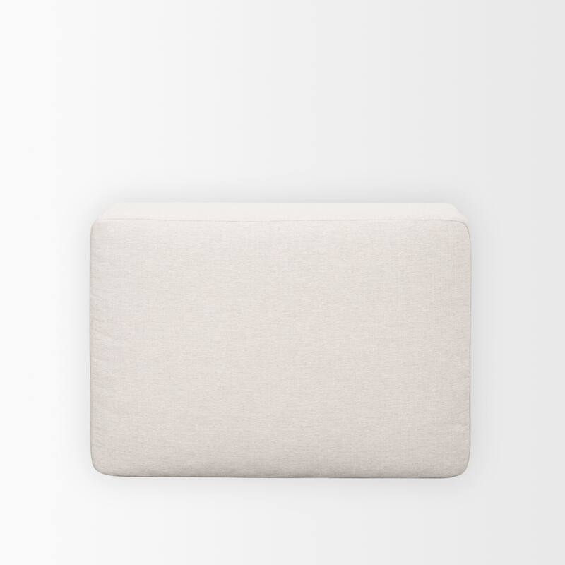 Halston Small Ottoman Oatmeal Performance Fabric - 38.98 x26.77 x17.91