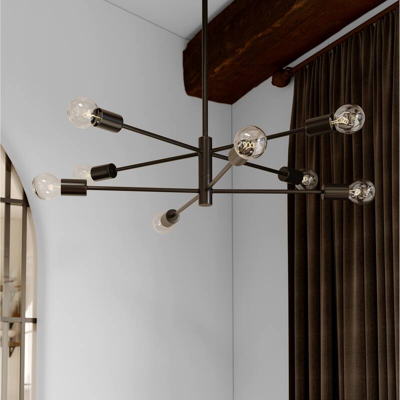 8 - Light Modern Linear Sputnik Chandelier for Dining Room