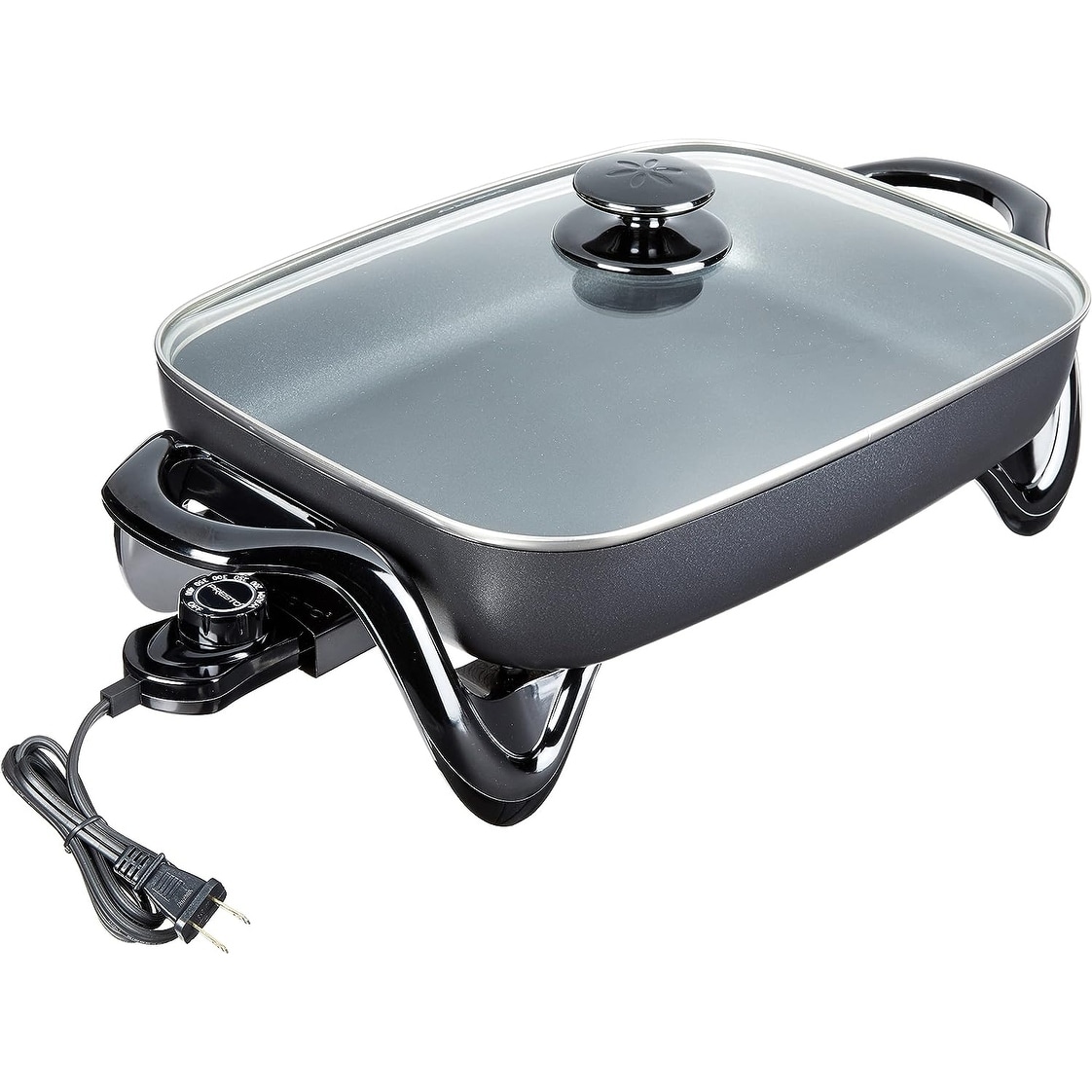 Cast Aluminum 16-inch Electric Skillet with Glass Lid - On Sale - Bed Bath  & Beyond - 4489240
