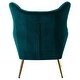 preview thumbnail 58 of 141, Eusebio Tufted Velvet Accent Chair with Wingback, Arms, and Metal Gold Legs for Living Room or Bedroom by HULALA HOME