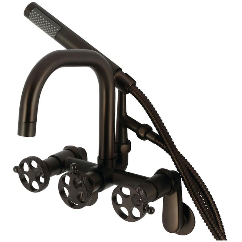 Kingston Brass AE845.RKX Webb Wall Mounted Tub Filler with Built-In