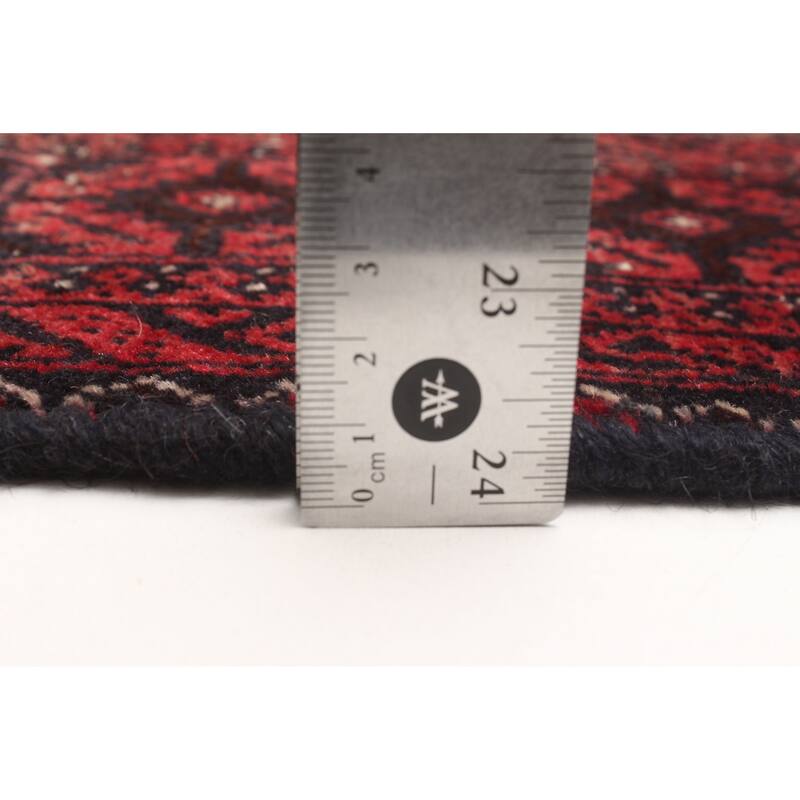 ECARPETGALLERY Hand-knotted Baluch Red Wool Rug - 2'11 x 6'4