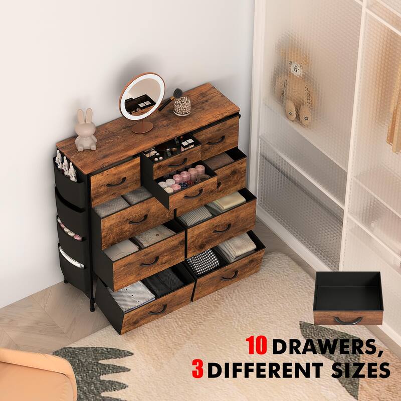 10 Drawer Dresser Closet Storage Tower Organizer Unit for Bedroom