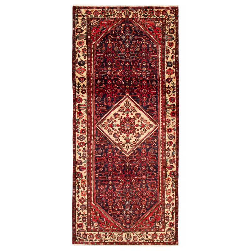 ECARPETGALLERY Hand-knotted Andelz Navy Wool Rug - 5'1 x 11'9 - Dark Navy - 5'1 x 11'9