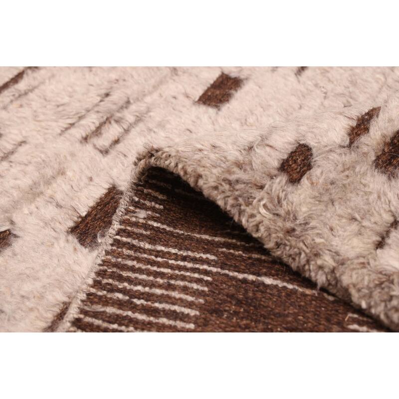 ECARPETGALLERY Hand-knotted Tangier Light Grey Wool Rug - 5'1 x 7'9