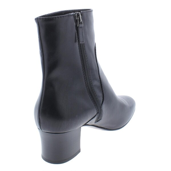 womens black block heel ankle boots