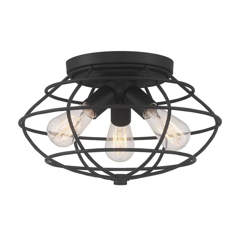 Designers Fountain Jax 3 Light 15" Wide Flush Mount Ceiling Fixture