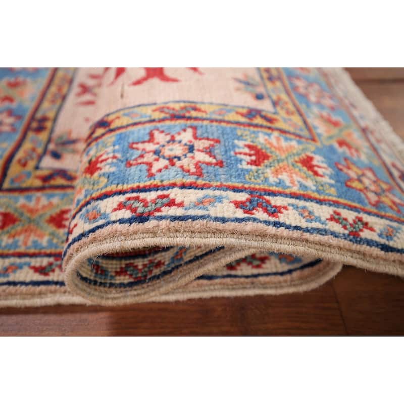 Kazak Oriental Accent Rug Hand-Knotted Wool Carpet - 1'11" x 3'0"
