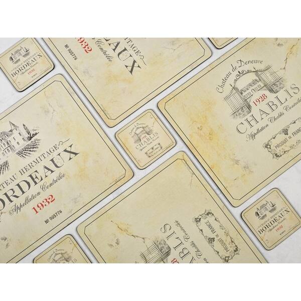 Pimpernel Vin de France Placemats Set of 4 15.7 inches x 11.7 each On Sale Bed Bath