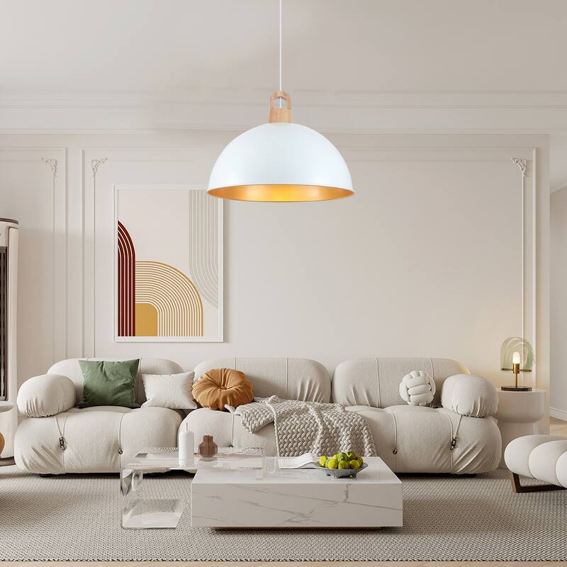 1 - light Industrial Dome Pendant Modern Hanging Lamp for Dining Room Living Room Foyer