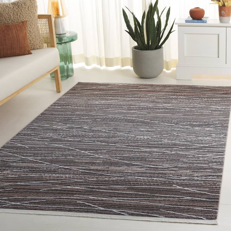 SAFAVIEH Mila Mikie Modern & Contemporary Rug - 5'3" x 7'6" - Beige/Ivory Black