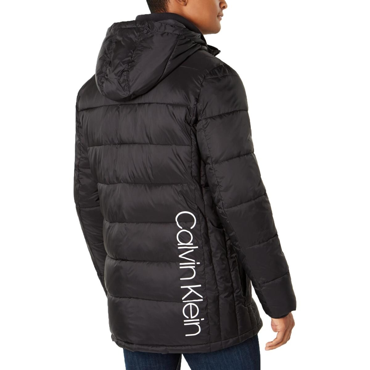 Shop Calvin Klein Mens Puffer Jacket Winter Hooded Overstock