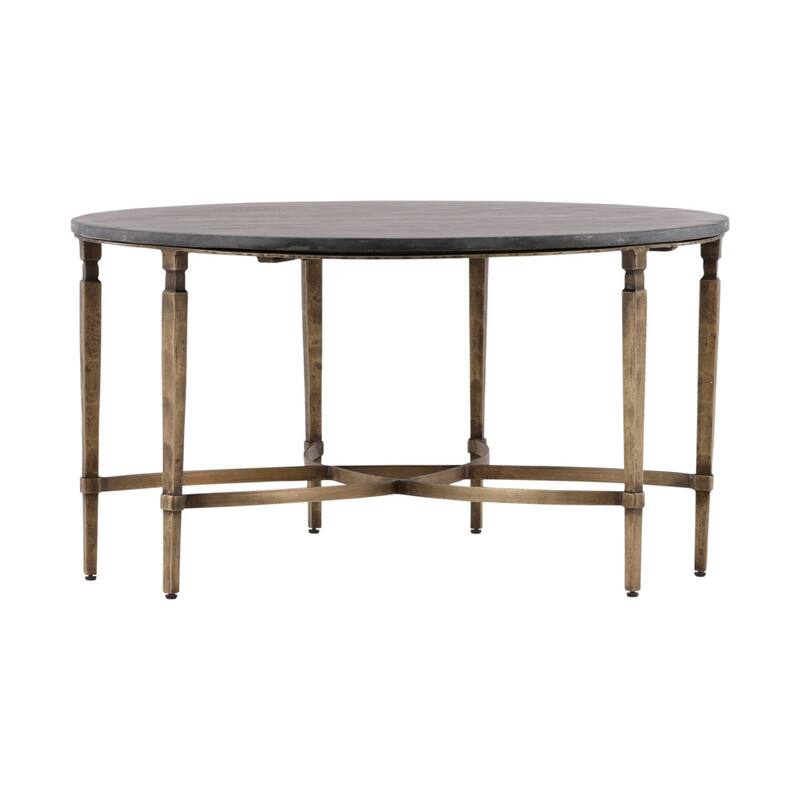 Furniture Classics Pasadena Gold Iron and Stone Coffee Table