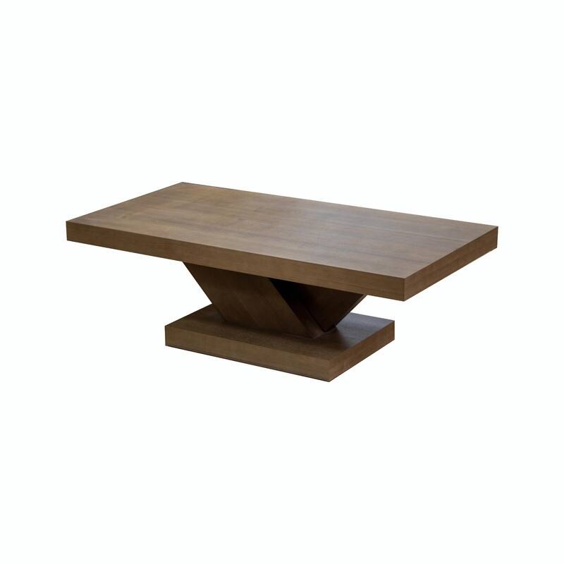 47" Modern Cross-Leg Coffee Table - Solid Wood Veneer Center Table with Sturdy X-Shape Design and Ample Storage