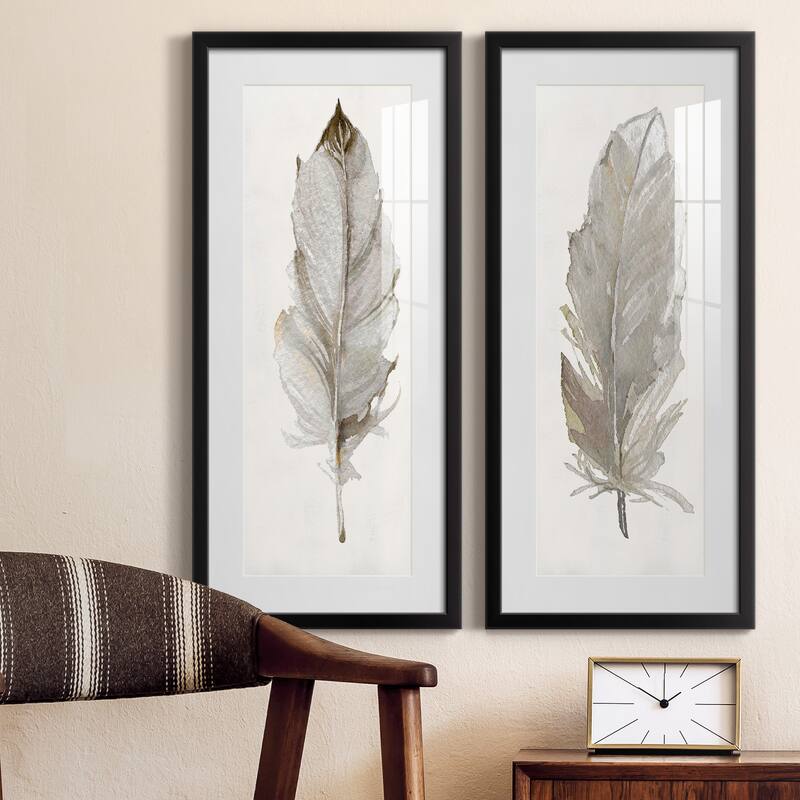Neutral Feather II-Premium Gallery Framed Print - Ready to Hang