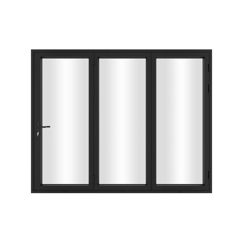 KaMic 96" x 80" 3-Panel Aluminum Patio Folding Door Left to Right-Outswing