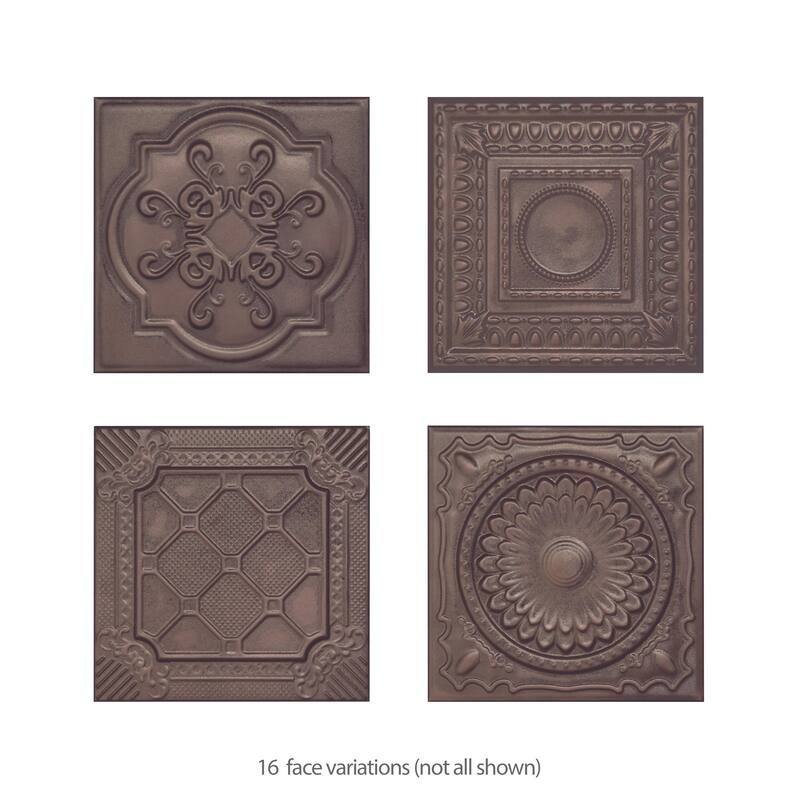 Merola Tile Ritz Metallo Copper 7-7/8" x 7-7/8" Ceramic Wall Tile