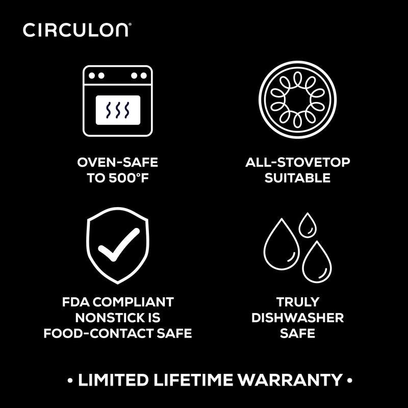 Circulon Clad Stainless Steel Induction Wok with Glass Lid and Hybrid SteelShield and Nonstick Technology, 14-Inch, Silver - Stainless Steel