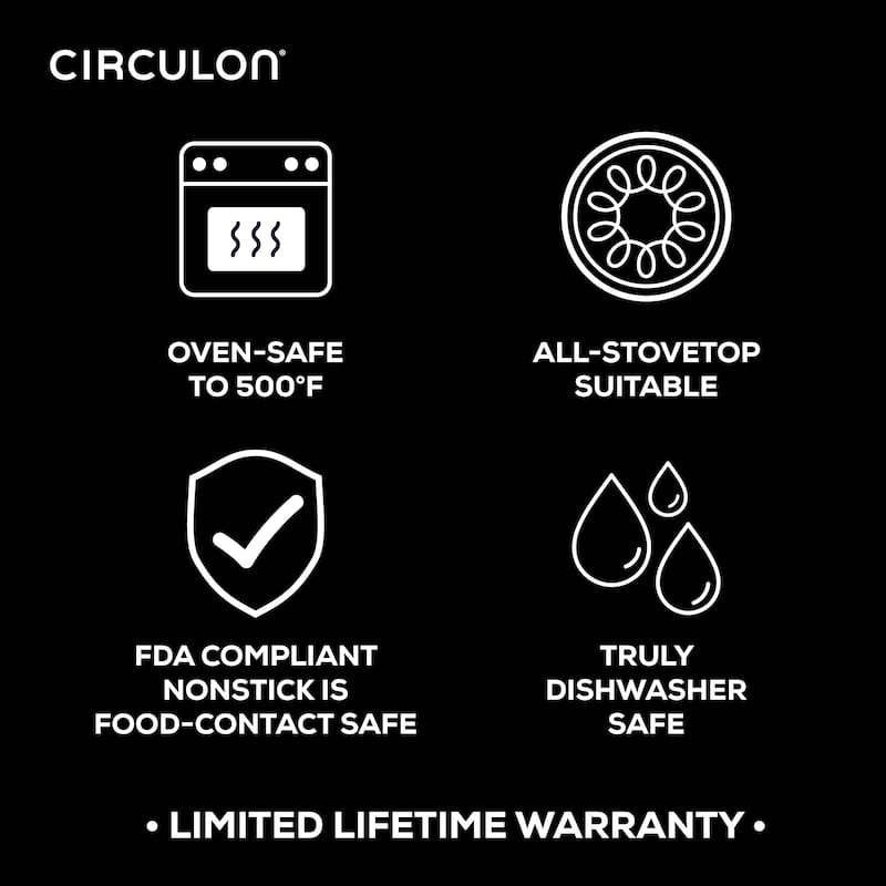 Circulon Stainless Steel Induction Cookware Set with SteelShield Hybrid Stainless and Nonstick Technology, 11-piece, Silver