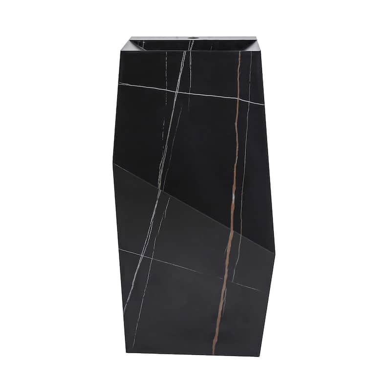 Fine Fixtures Canyon Collection, Elegant Square Shaped Pedestal Sink, - N/A