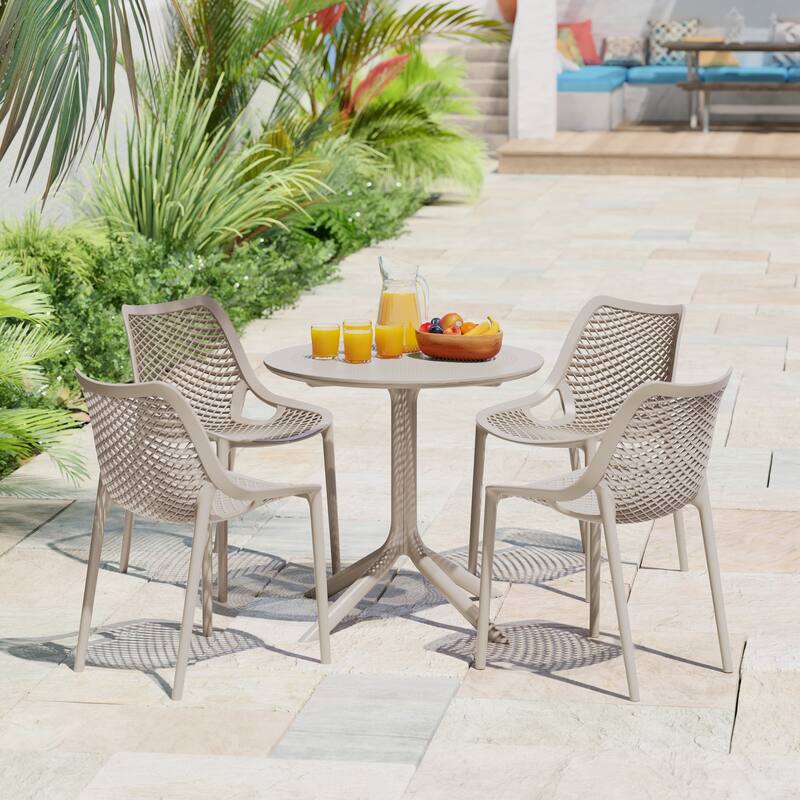 Frond and Form 4-Person Outdoor Round Dining Set