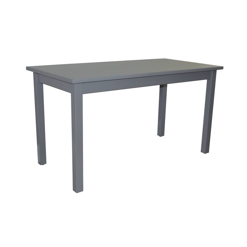 HomeRoots 60" Gray Solid Wood Dining Table - 60.00 in. x 30.00 in. x 27.00 in.