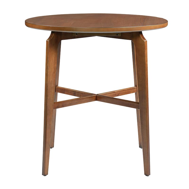 Christopher Knight Home - Bracken Retro Nordic Counter Height Bar Table with Solid Wood Legs & Cross-Reinforced Beams