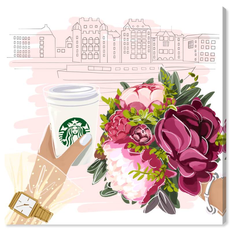 Wynwood Studio Canvas Fashion and Glam Romantic Time Pink and Light Pink Glam Wall Art Canvas Print