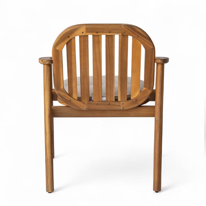 Christopher Knight Home - Country Patio Farmhouse Wooden 7-Piece Outdoor Dining Set with Cushions