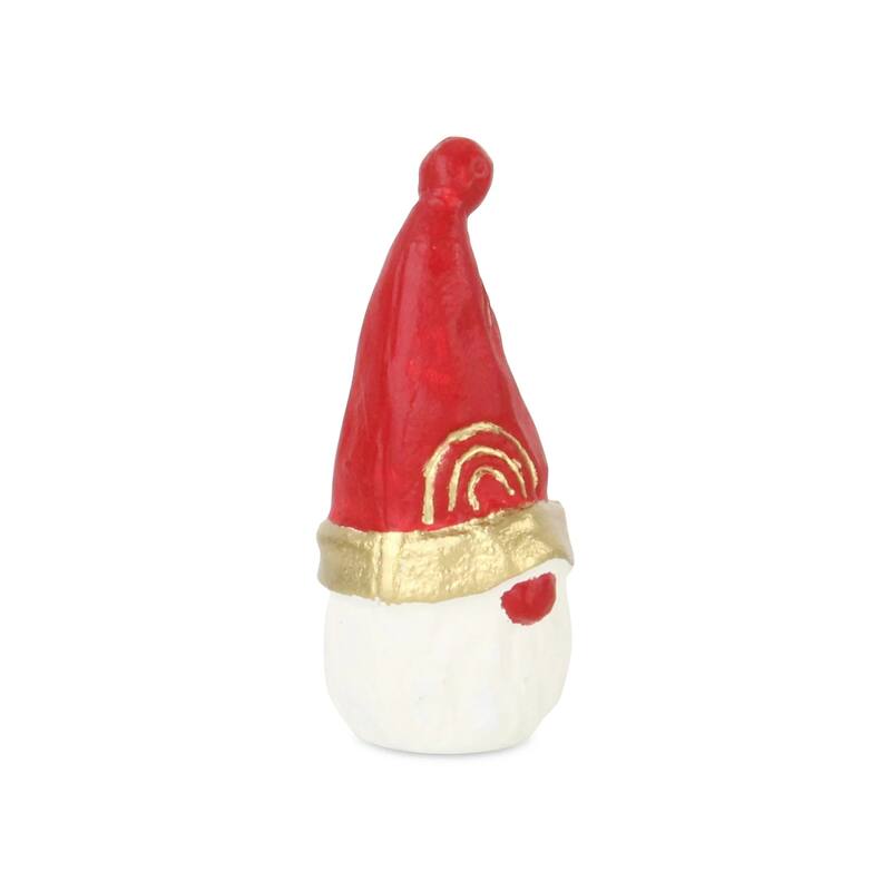 Santa Gnome Cast Iron Tabletop Christmas Decoration - Large - 4.5"