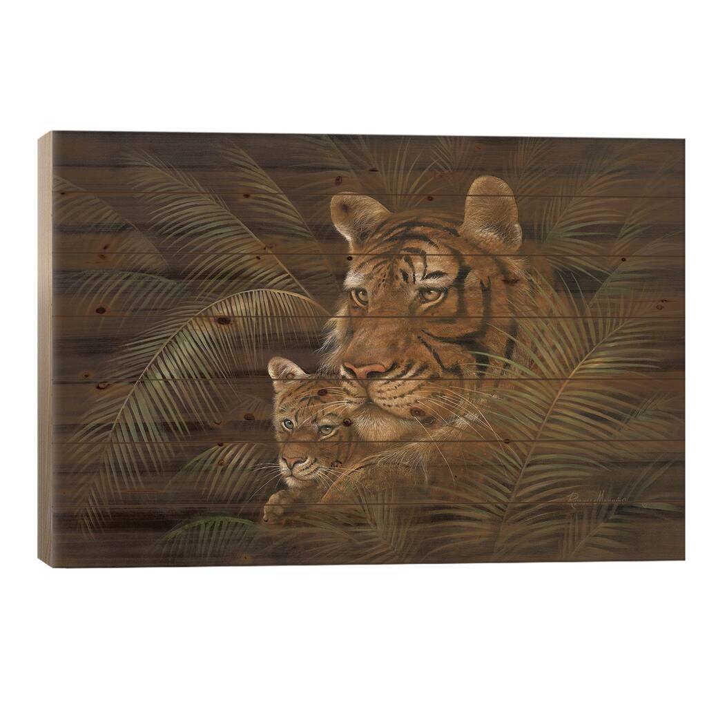 Endangered Love Print On Wood by Ruane Manning - Multi-Color